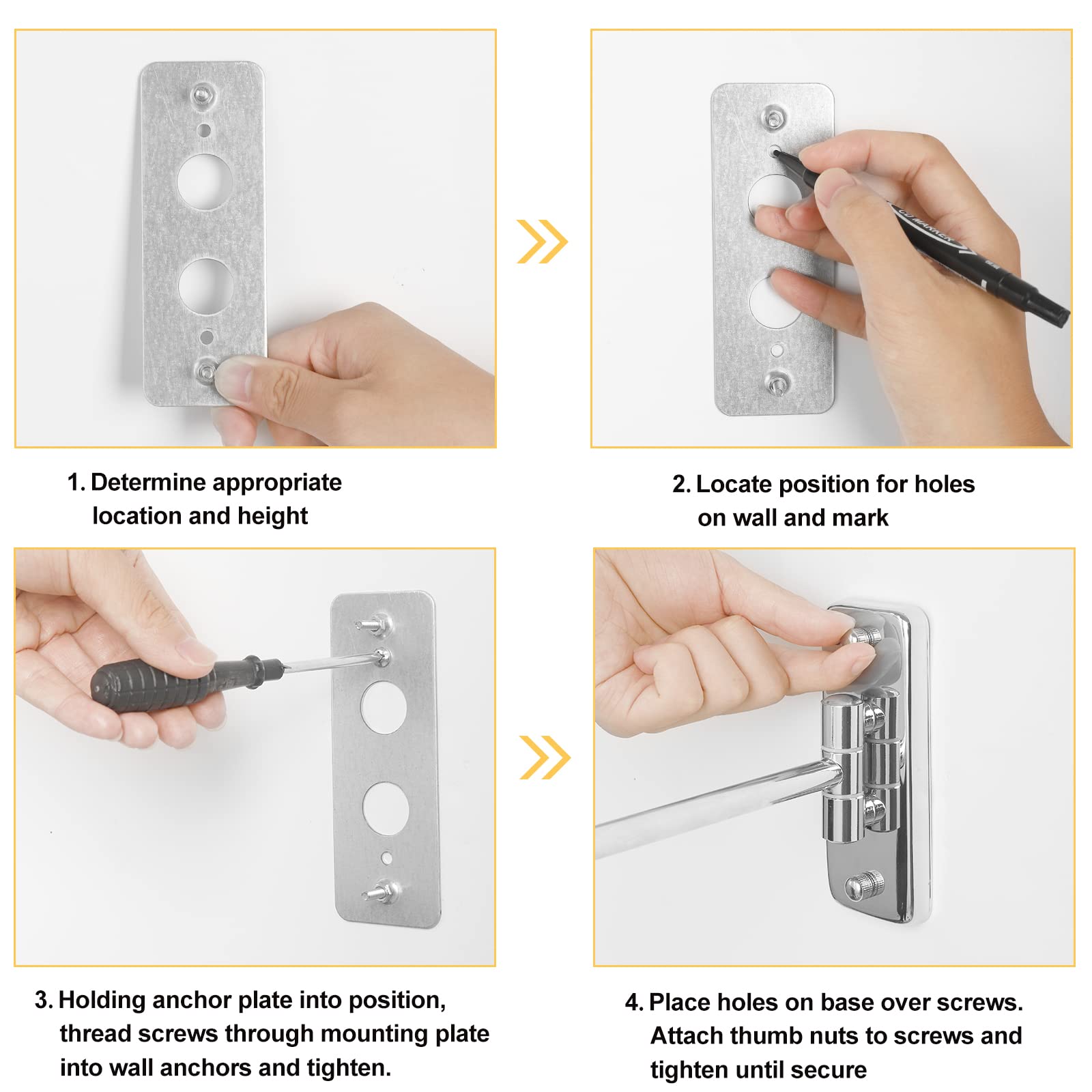 Design chrome du miroir FFowcye s’intègre facilement à votre déco.