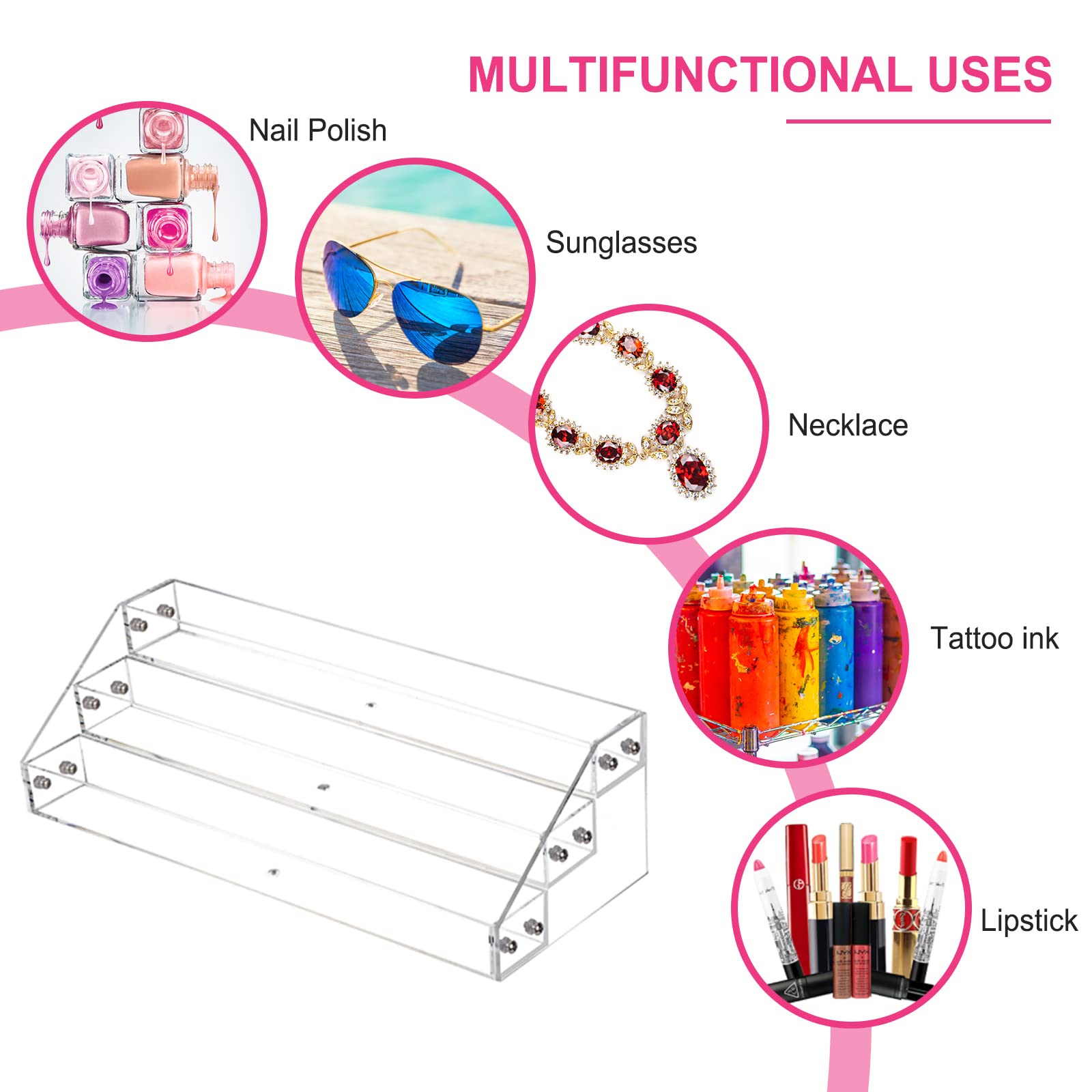 FFowcye organisateur huiles essentielles en acrylique, rangement clair et net.