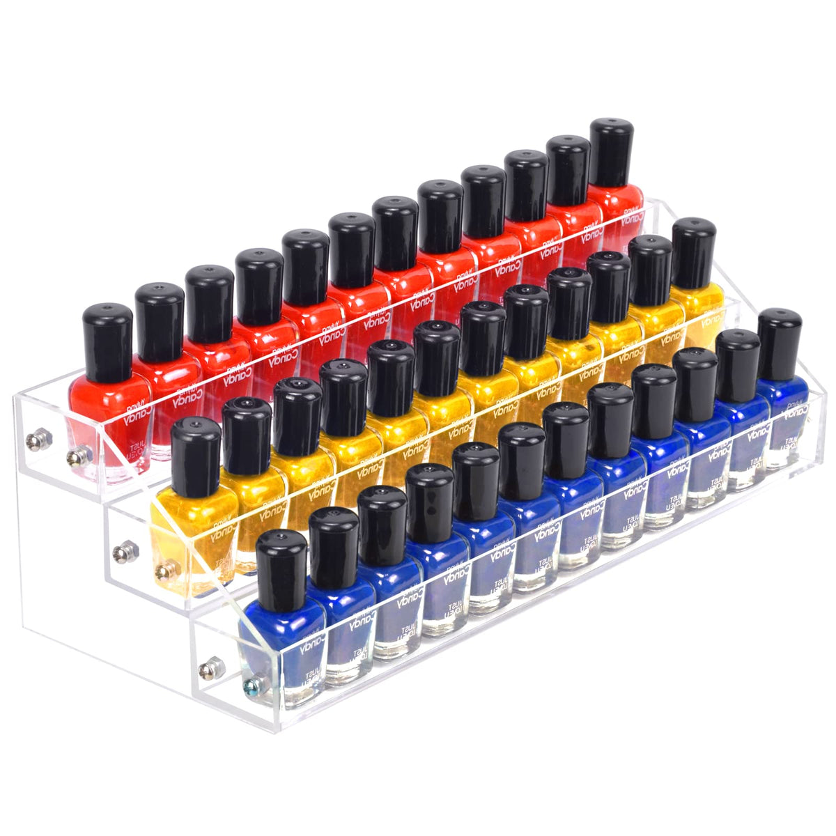 FFowcye organiseur vernis en acrylique, 3 niveaux, accès rapide.