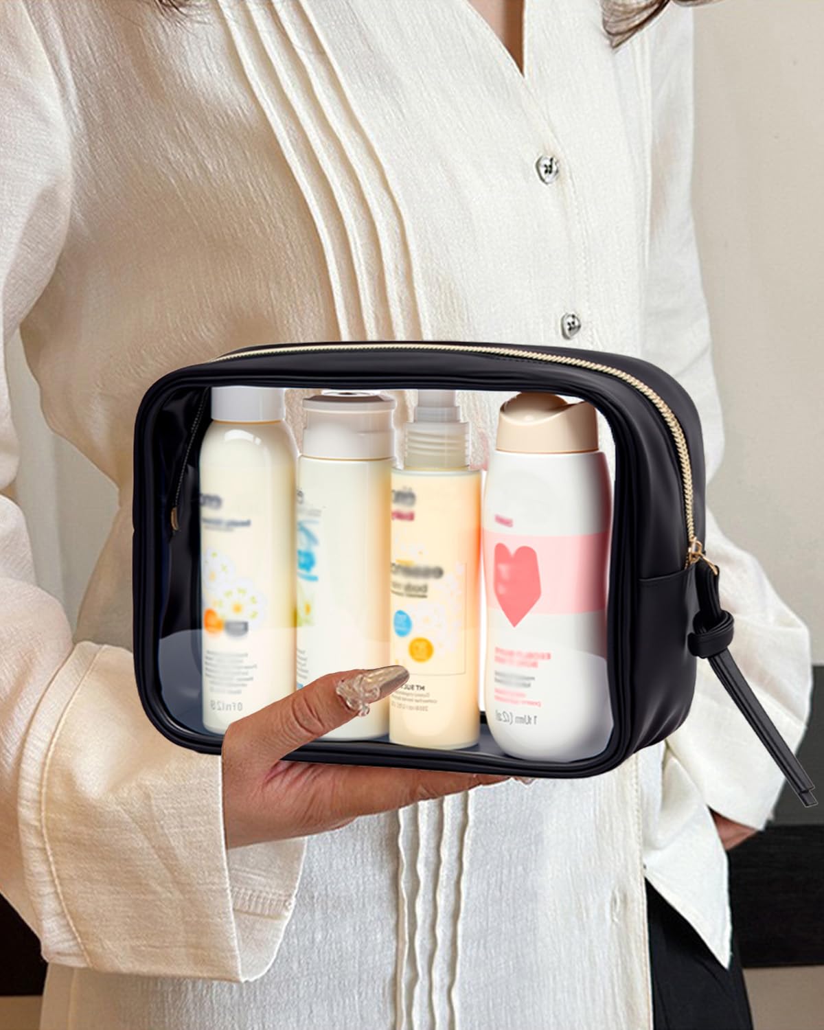 FFpaw cadeau parfait, trousse maquillage transparente idéale comme présent.