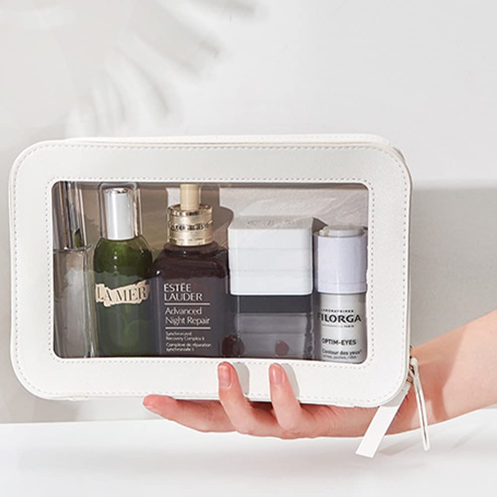 FFpaw trousse maquillage impermeable PU, durable pour voyages et usage quotidien.
