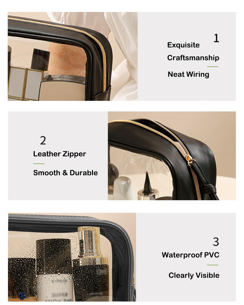 FFpaw conformité TSA, trousse transparente pratique pour l'aéroport.