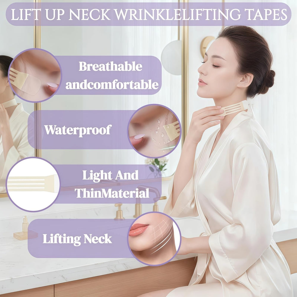 FHH Neck Lift Tape - application derrière le cou pour une mise en place facile.