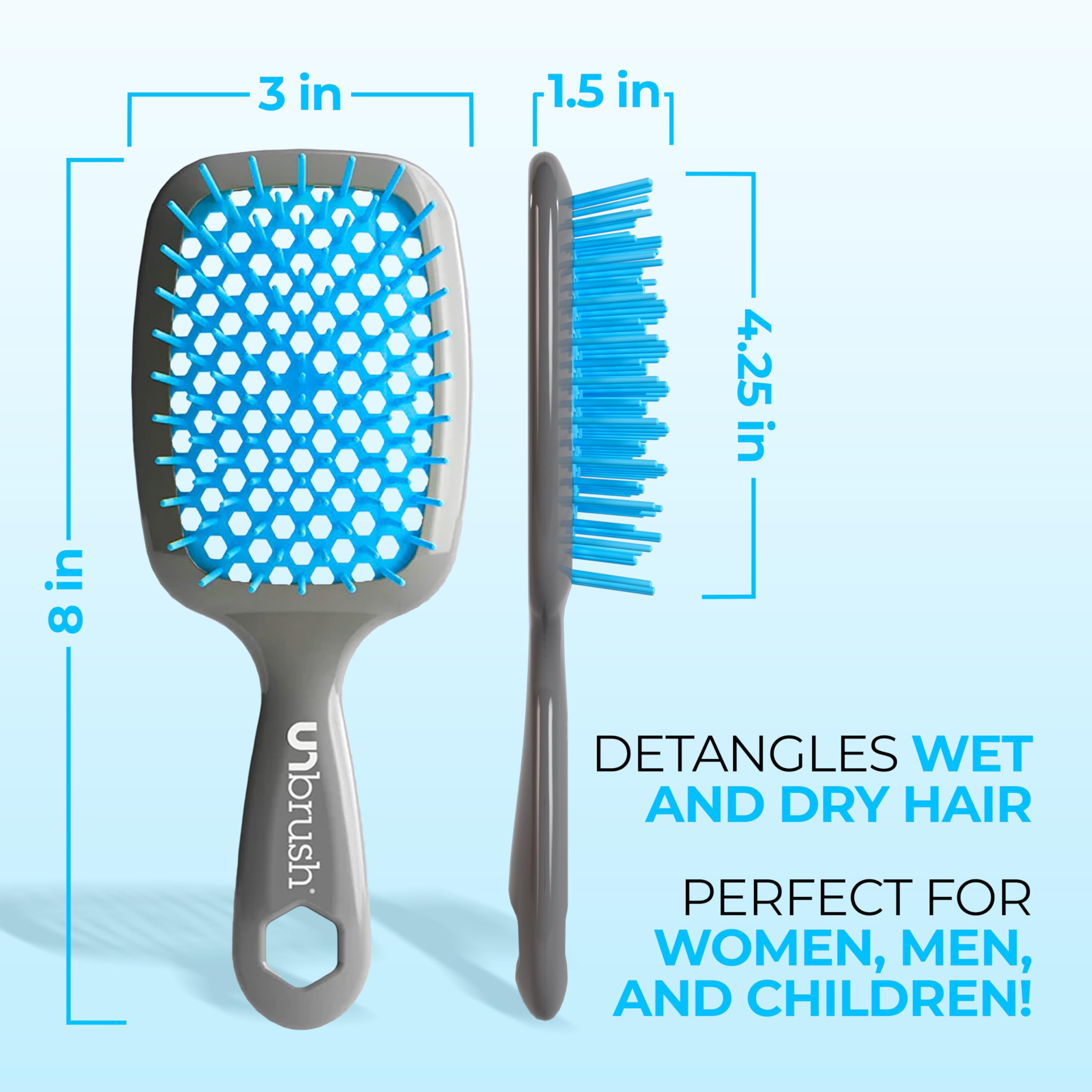 FHI Heat UNbrush, brins DuoFlex anti-static libérant les nœuds en douceur.