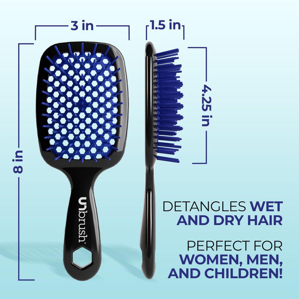 UNbrush: 58 brins longs pour démêler les nœuds tenaces.