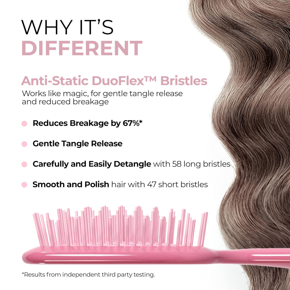 Brosse UNbrush FHI Heat avec brins longs pour démêler les cheveux épais.
