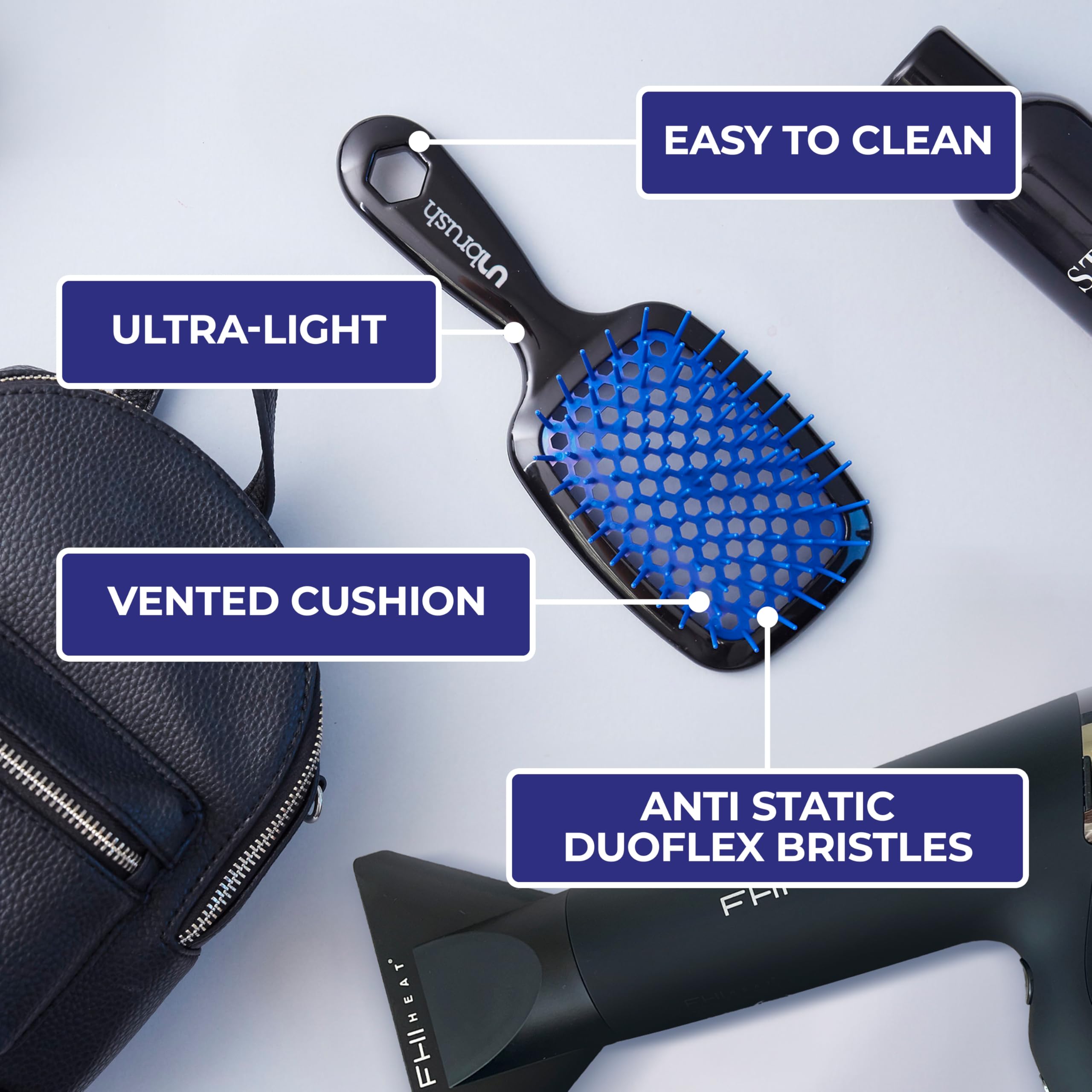 UNbrush: 47 petits brins lissent et polissent les cheveux.