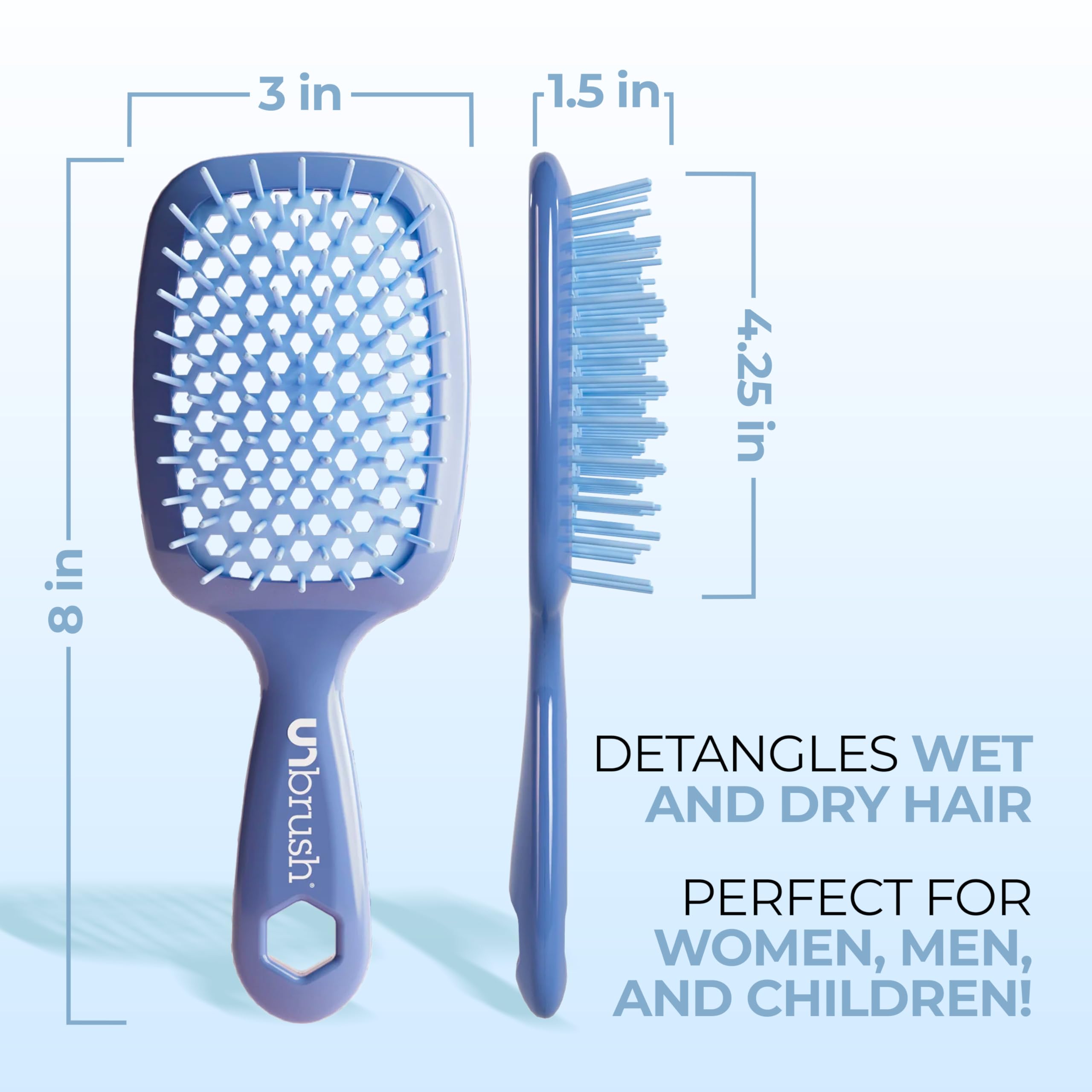 UNbrush – 47 mini-brins lissent et polissent les cheveux.