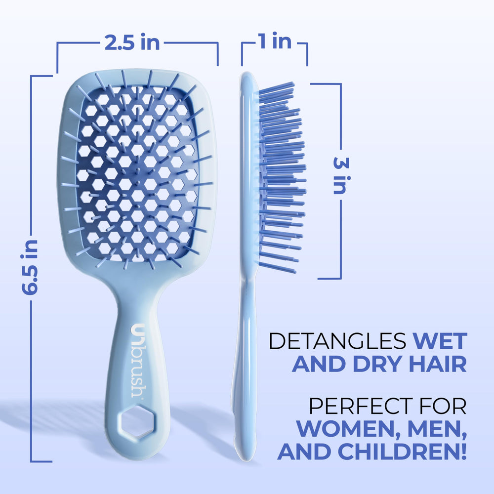 Brins doubles facilitant le démêlage des cheveux épais ou bouclés.