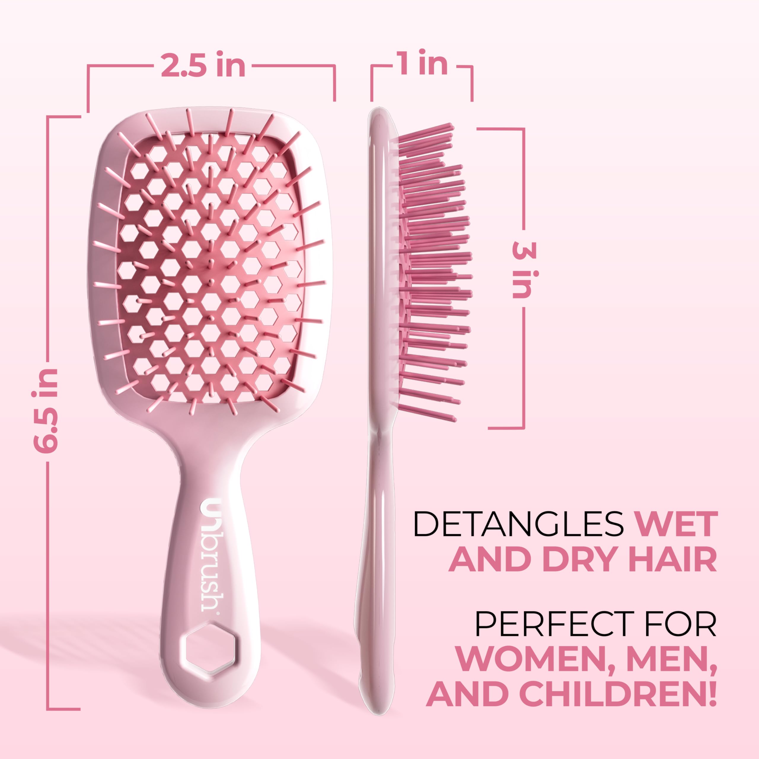 UNbrush mini de FHI Heat: coussin ventilé sans dos accélérant le séchage.