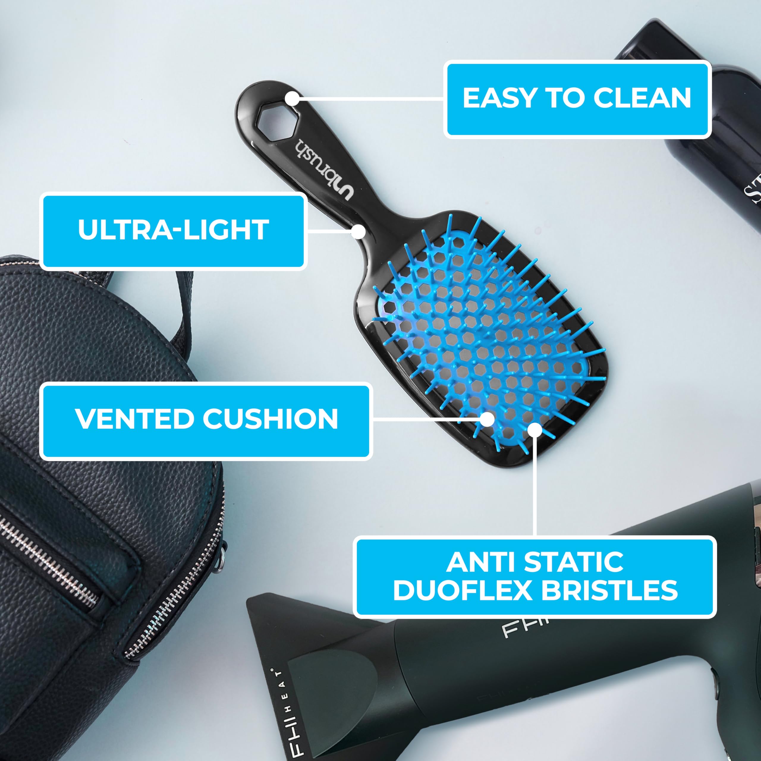 Utilisation polyvalente pour hommes et femmes sur tous types de cheveux.