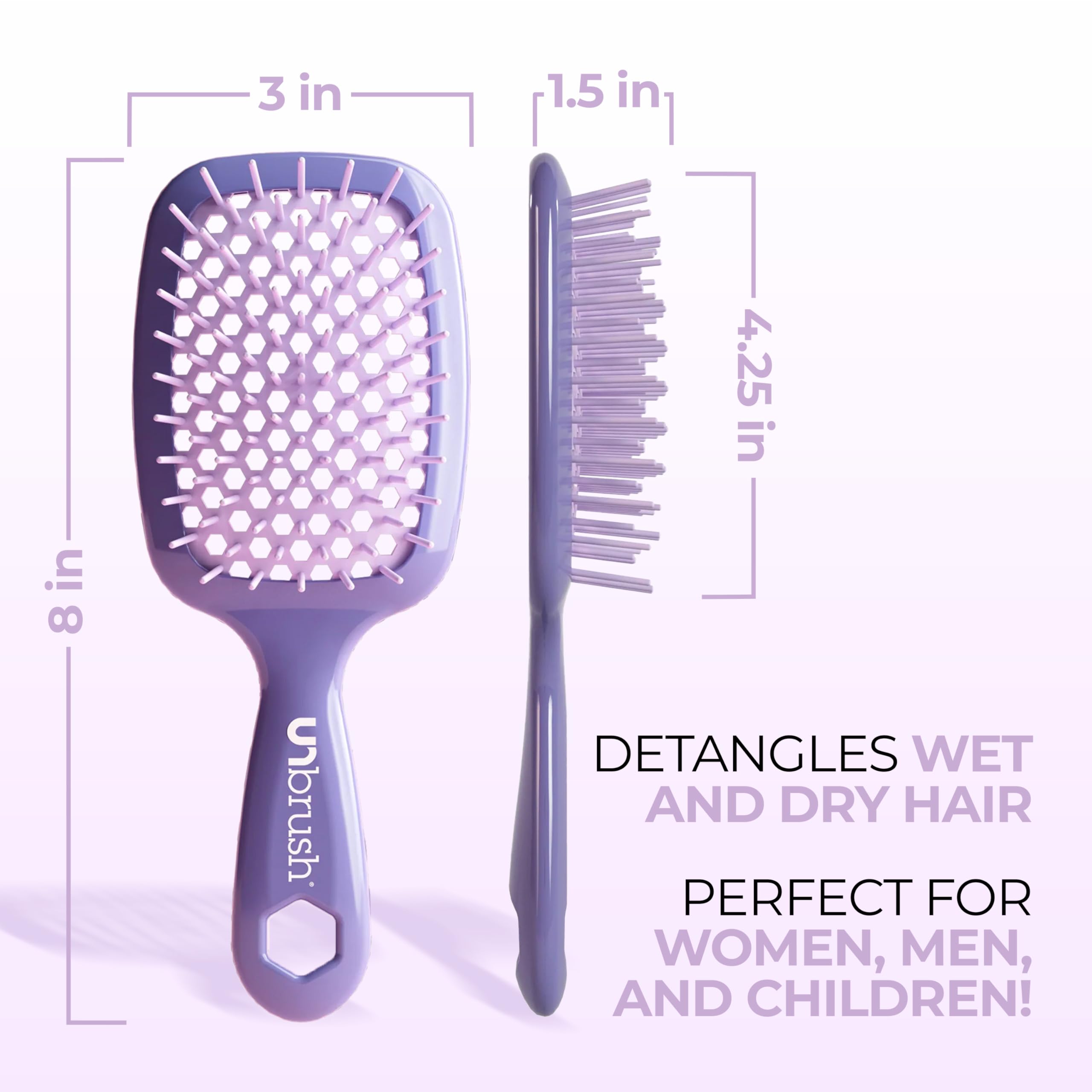 Cheveux mouillés et secs — UNbrush, performance polyvalente.