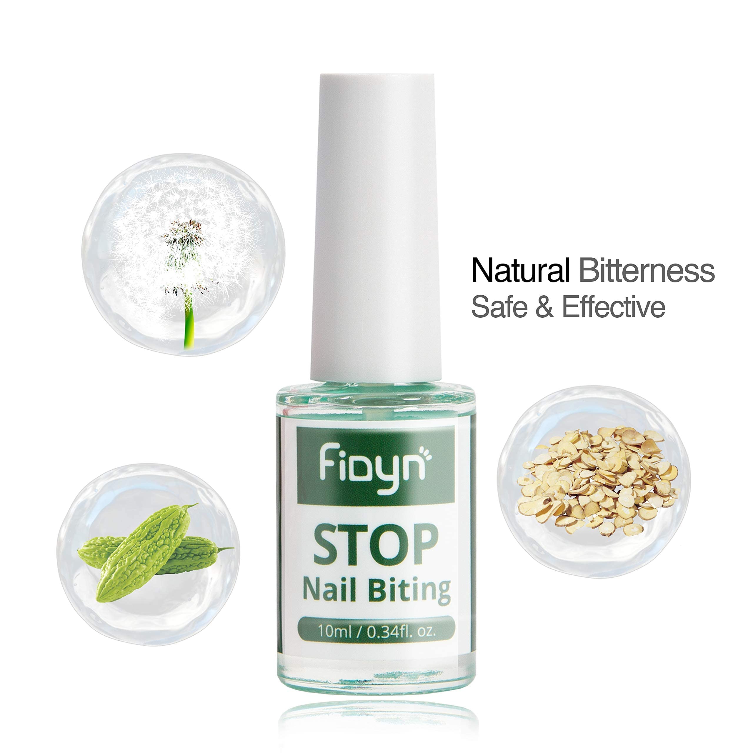 Application sur l’ongle avec le vernis Fidyn anti-mordillage.