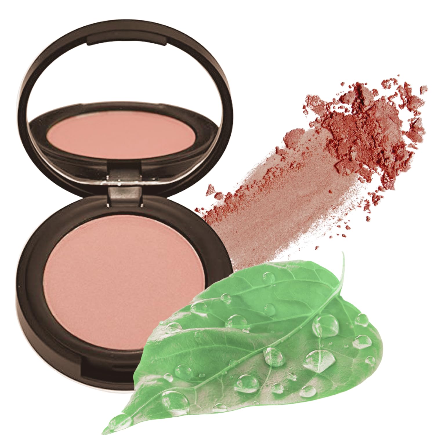 Fifth & Skin Better'n Ur Cheeks en poudre minérale rose poussière pour un éclat naturel.