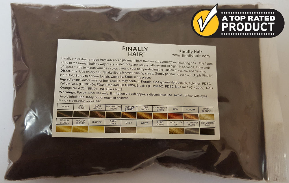 Fibres capillaires Finally Hair anti-agglomération pour rendu naturel.