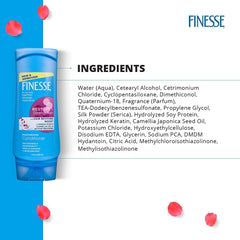 Finesse conditioner 13oz application showing smooth hair use.