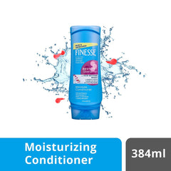 Finesse moisturizing conditioner three-pack front view for value and convenience.