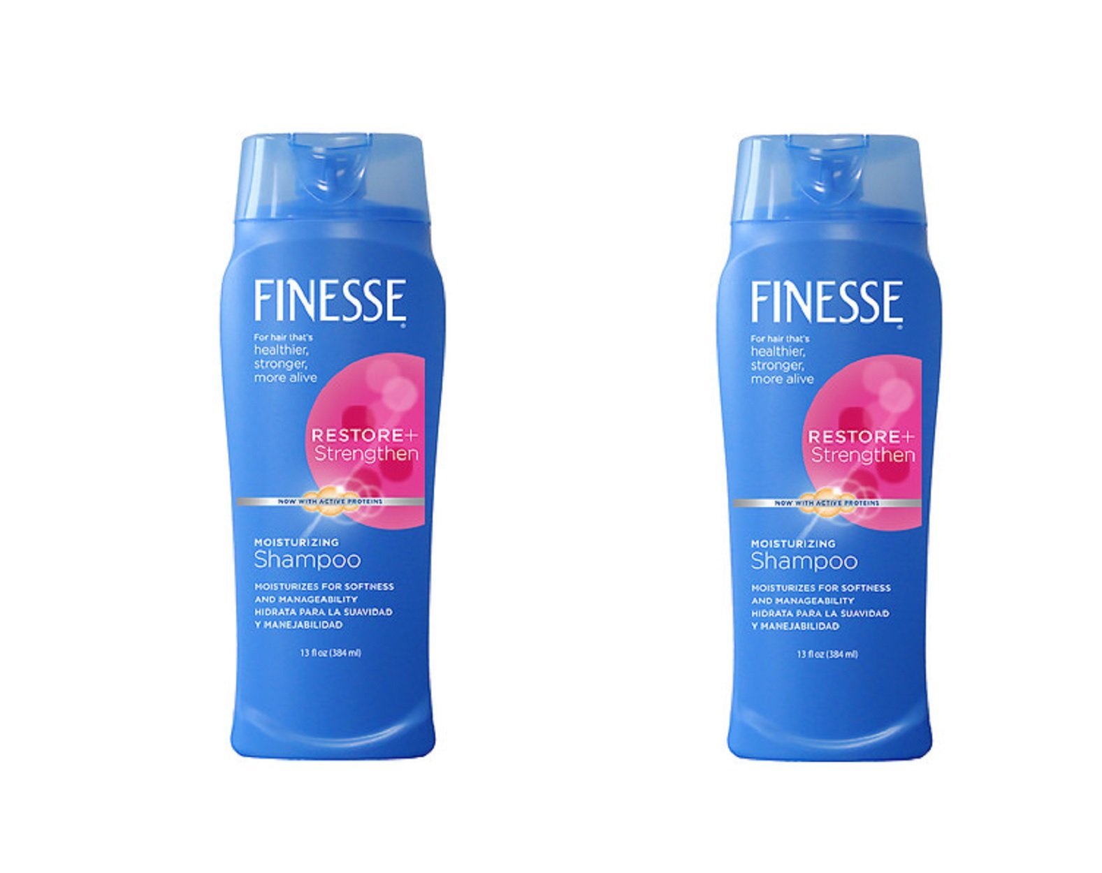 FINESSE Shampoing hydratant — bouteille élégante pour cheveux secs et démêlage facile