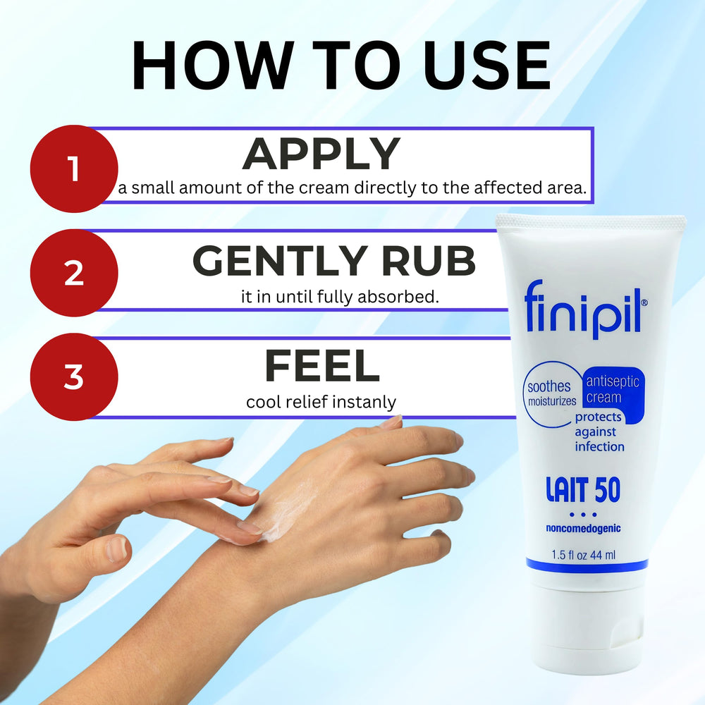 Finipil Lait 50 protection contre l'infection : aide à maintenir une peau saine.