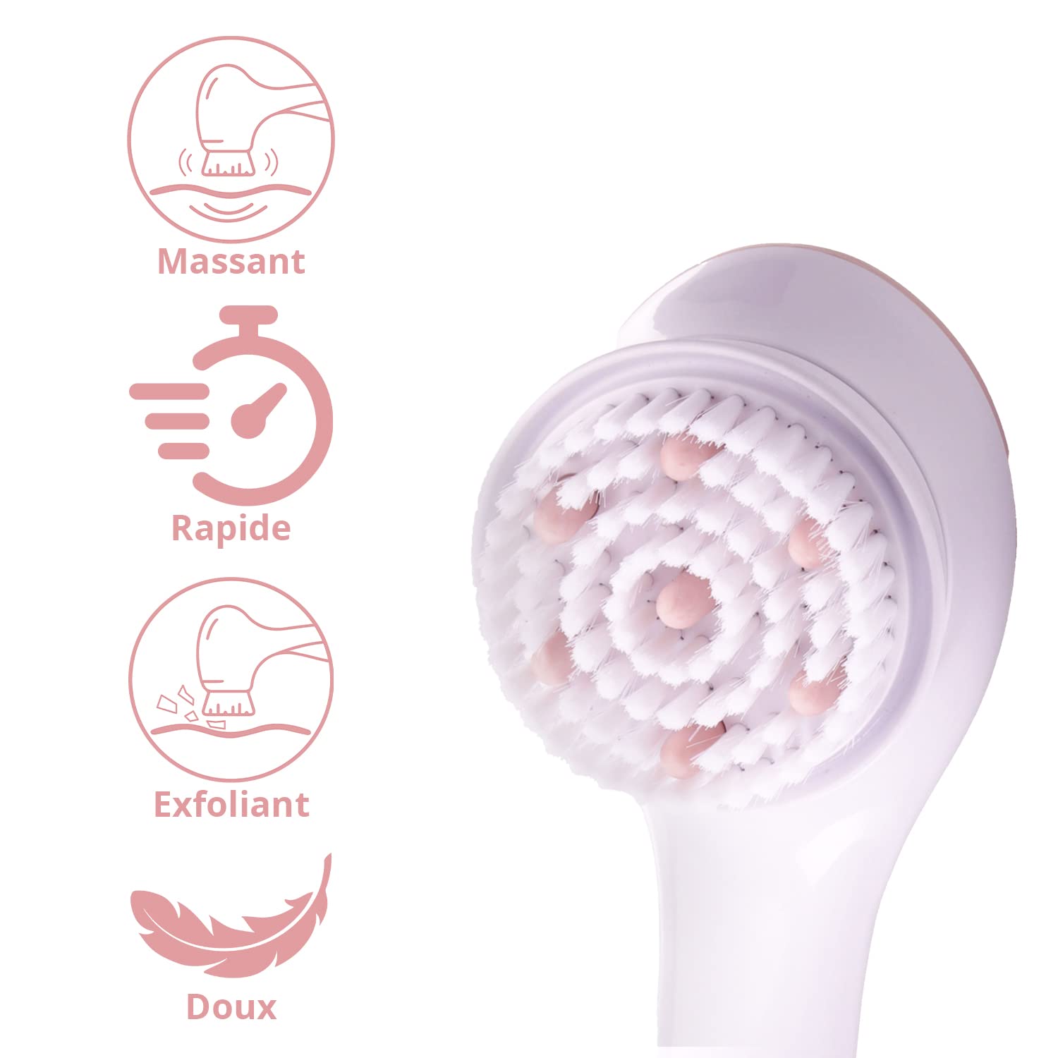 Brosse Finishing Touch Flawless Cleanse Spa tete-exfoliante pour exfolier en douceur et lisser la peau.