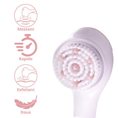 Brosse Finishing Touch Flawless Cleanse Spa tete-exfoliante pour exfolier en douceur et lisser la peau.