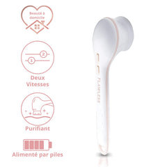 Brosse Finishing Touch Flawless Cleanse Spa tete-massage pour stimuler la circulation et revitaliser la peau.