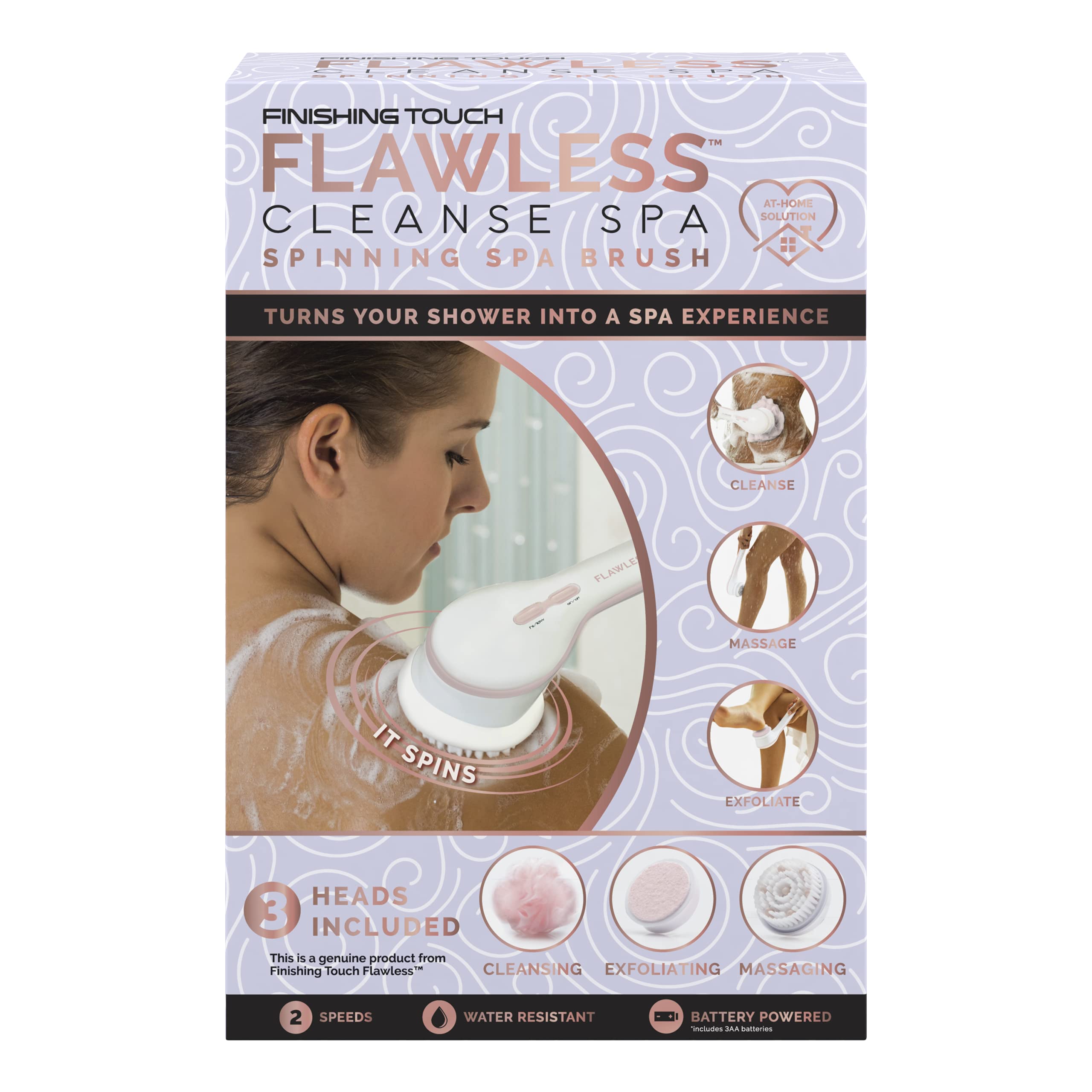 Brosse Finishing Touch Flawless Cleanse Spa utilisation-quotidienne pour routine beauté rapide et efficace.