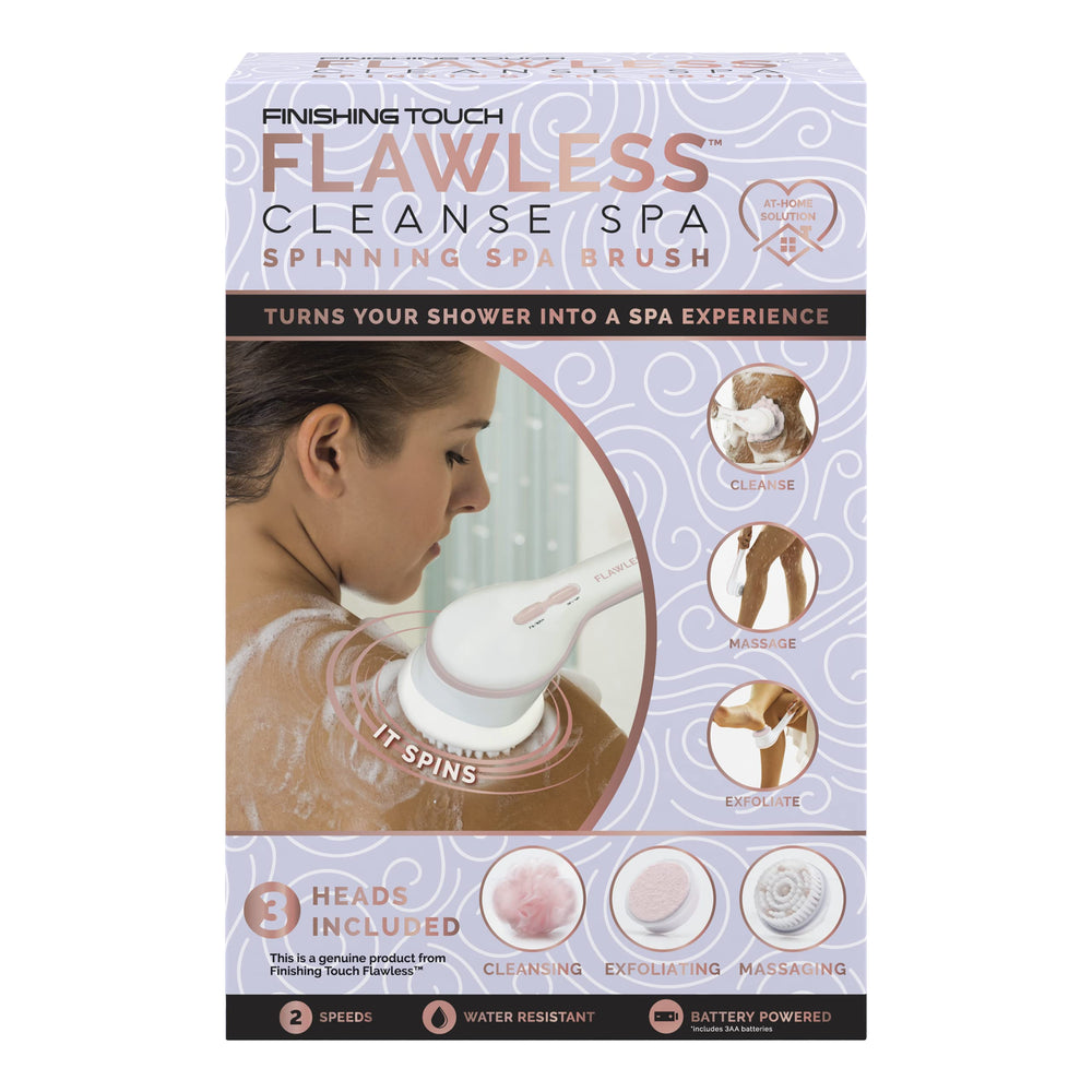 Brosse Finishing Touch Flawless Cleanse Spa utilisation-quotidienne pour routine beauté rapide et efficace.