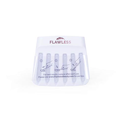 Coffret Dermaplane Glo avec 6 têtes de remplacement incluses.