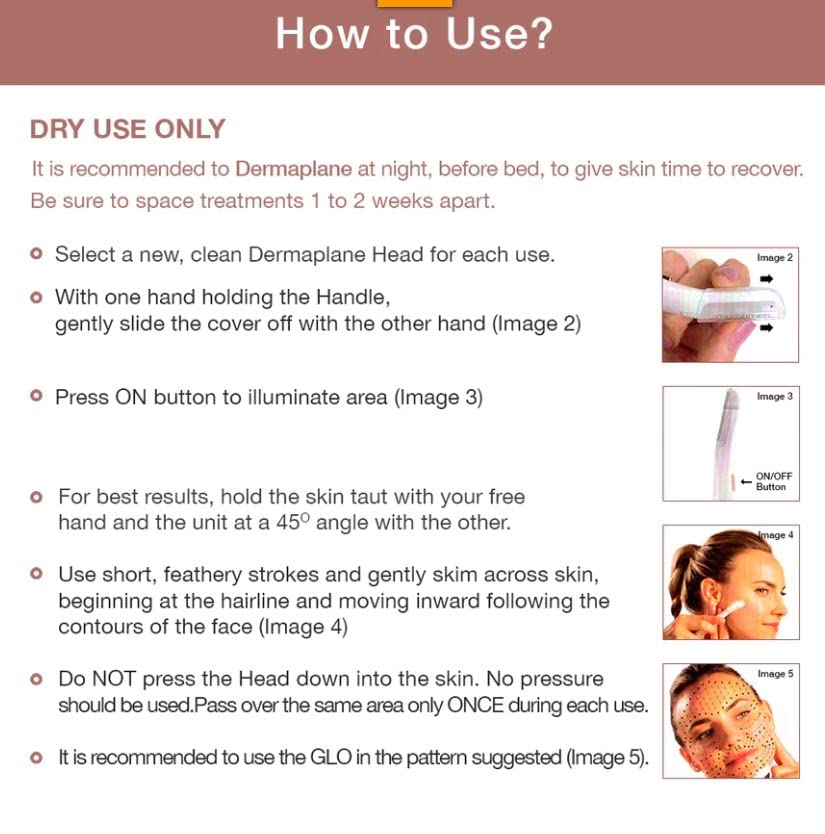 Pile AAA incluse pour l éclairage LED du Dermaplane Glo.