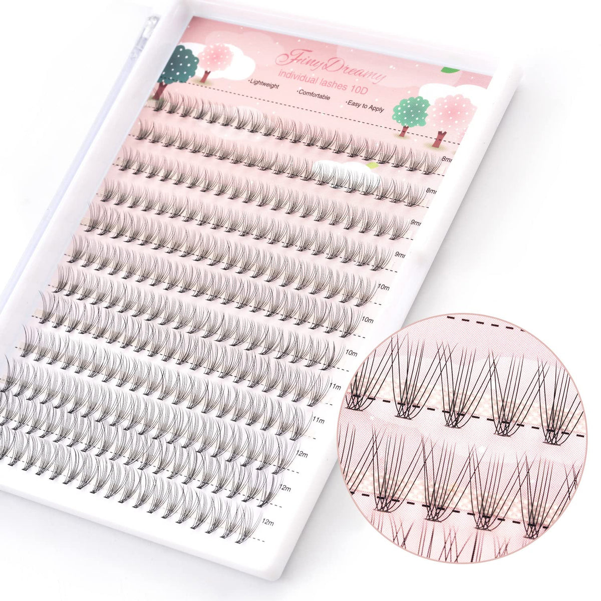 FinyDreamy emballage extensions 240 pièces, prêt à l’emploi pour un look naturel