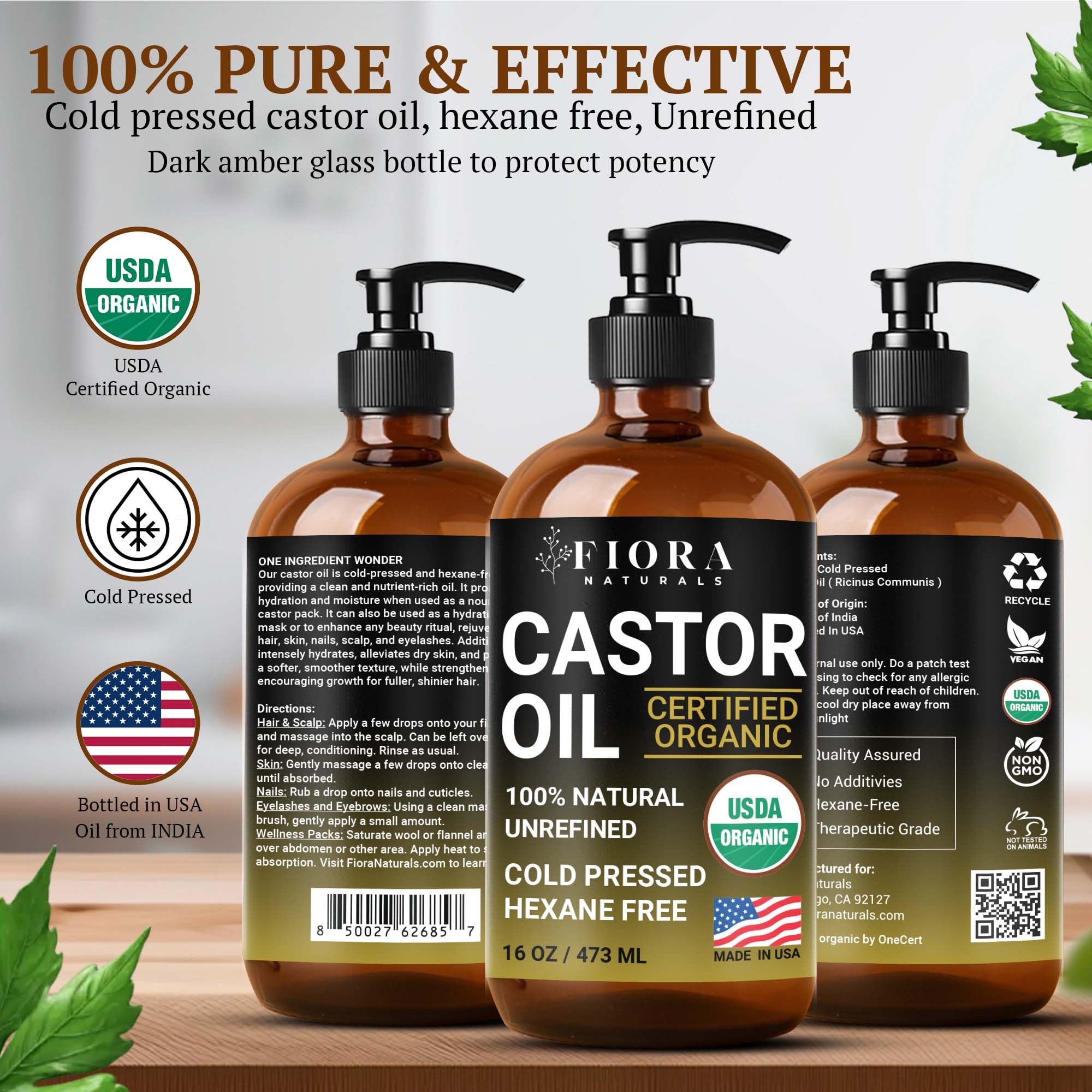 Accessoire pompe Fiora Naturals pour dosage facile et application précise de l’huile.
