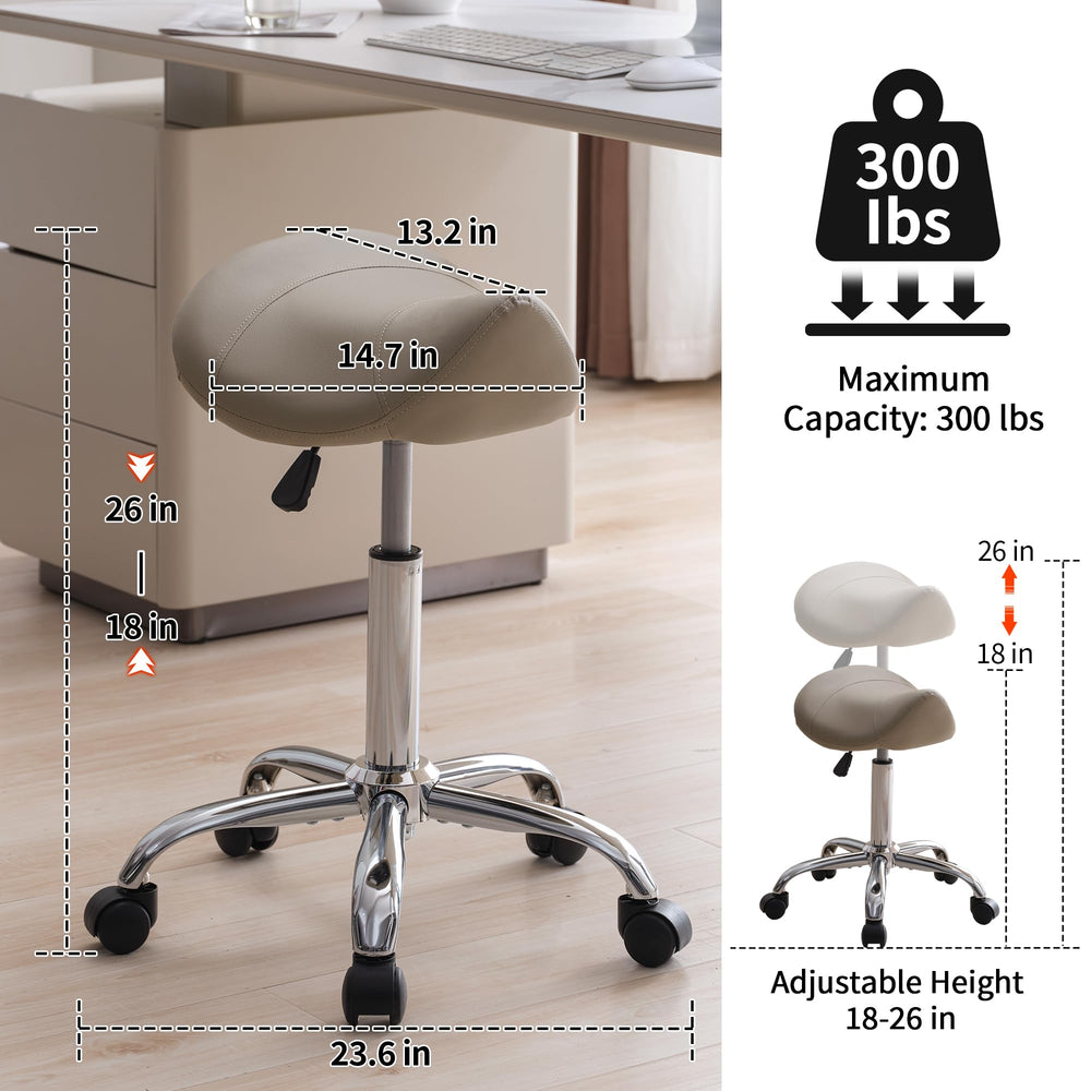 FIRAVOE selle roulante 360° avec roulettes silencieuses pour déplacements faciles