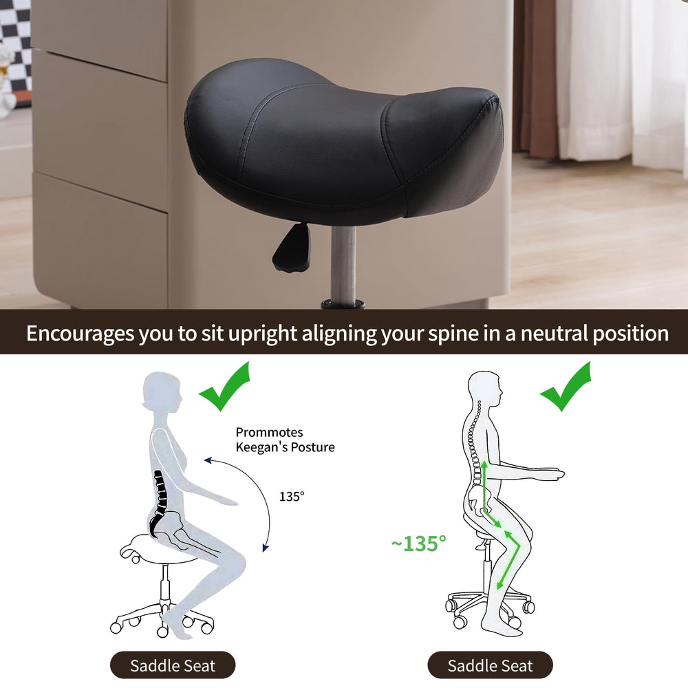 FIRAVOE tabouret selle mousse haute densité assure un siège confortable durable.