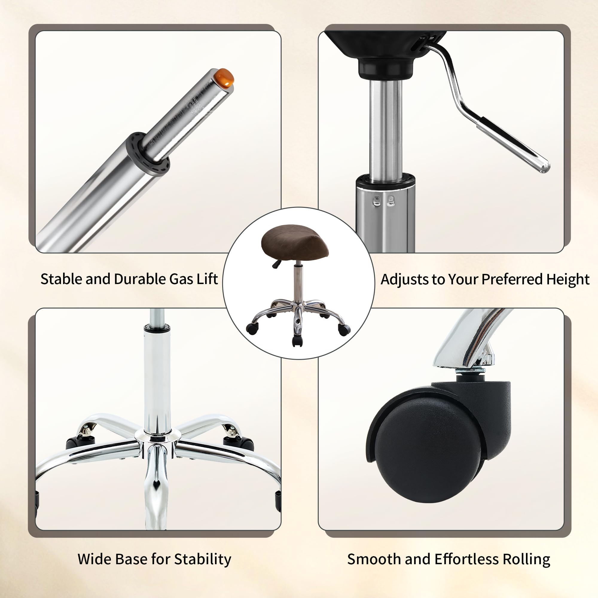 Utilisations professionnelles : salon, clinique et studio avec un siège polyvalent FIRAVOE.