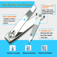 Bord extra-large Firiker facilite la coupe des ongles epais.