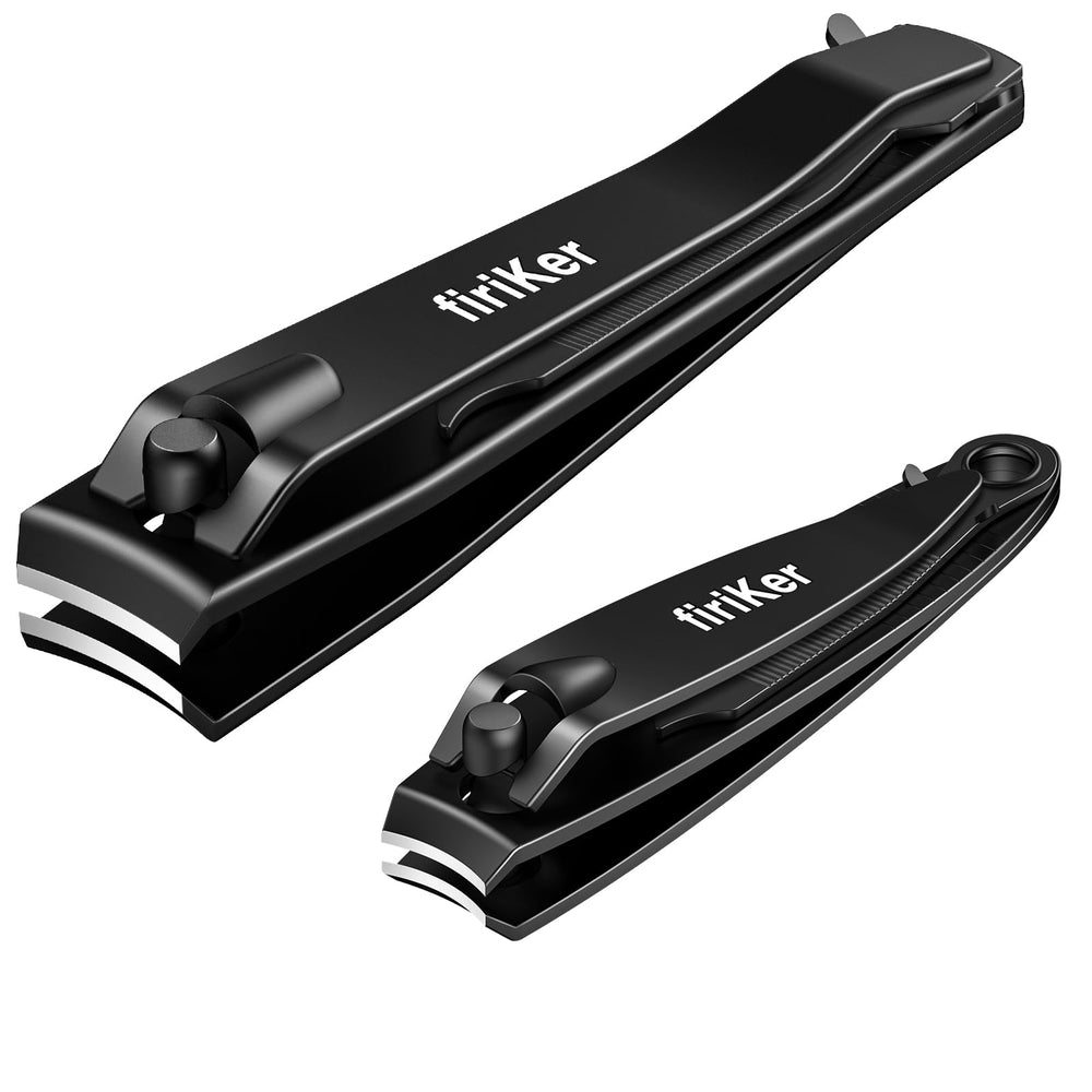firiKer coupe-ongles noir mat avec lame affûtée pour des coupes nettes et précises.