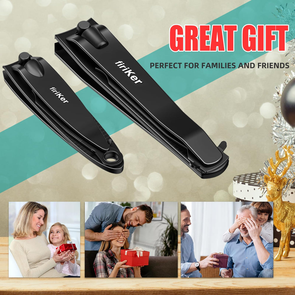 firiKer coupe-ongles noir mat design portable et pratique sur porte-clés.