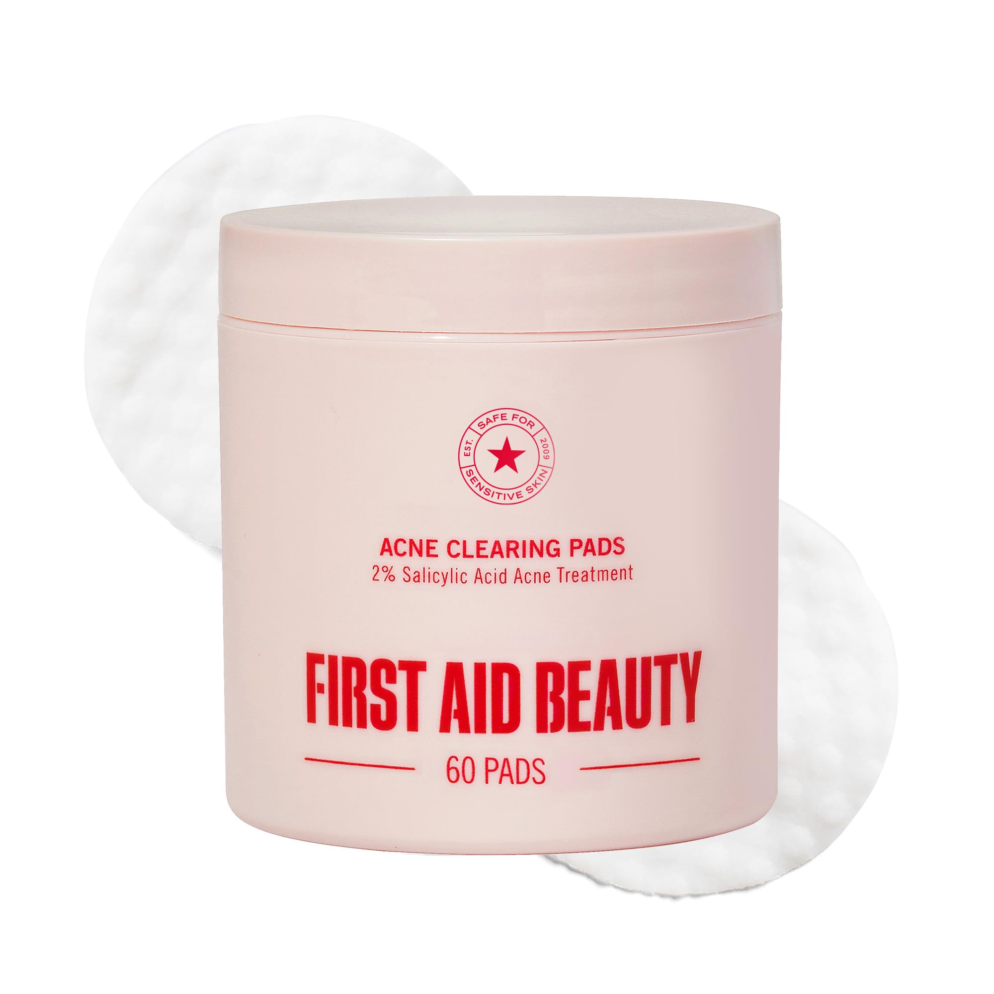 First Aid Beauty Acne Pads visage, double-face, application rapide et efficace.