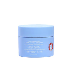 First Aid Beauty gel-crème hydratant, emballage clair et élégant.