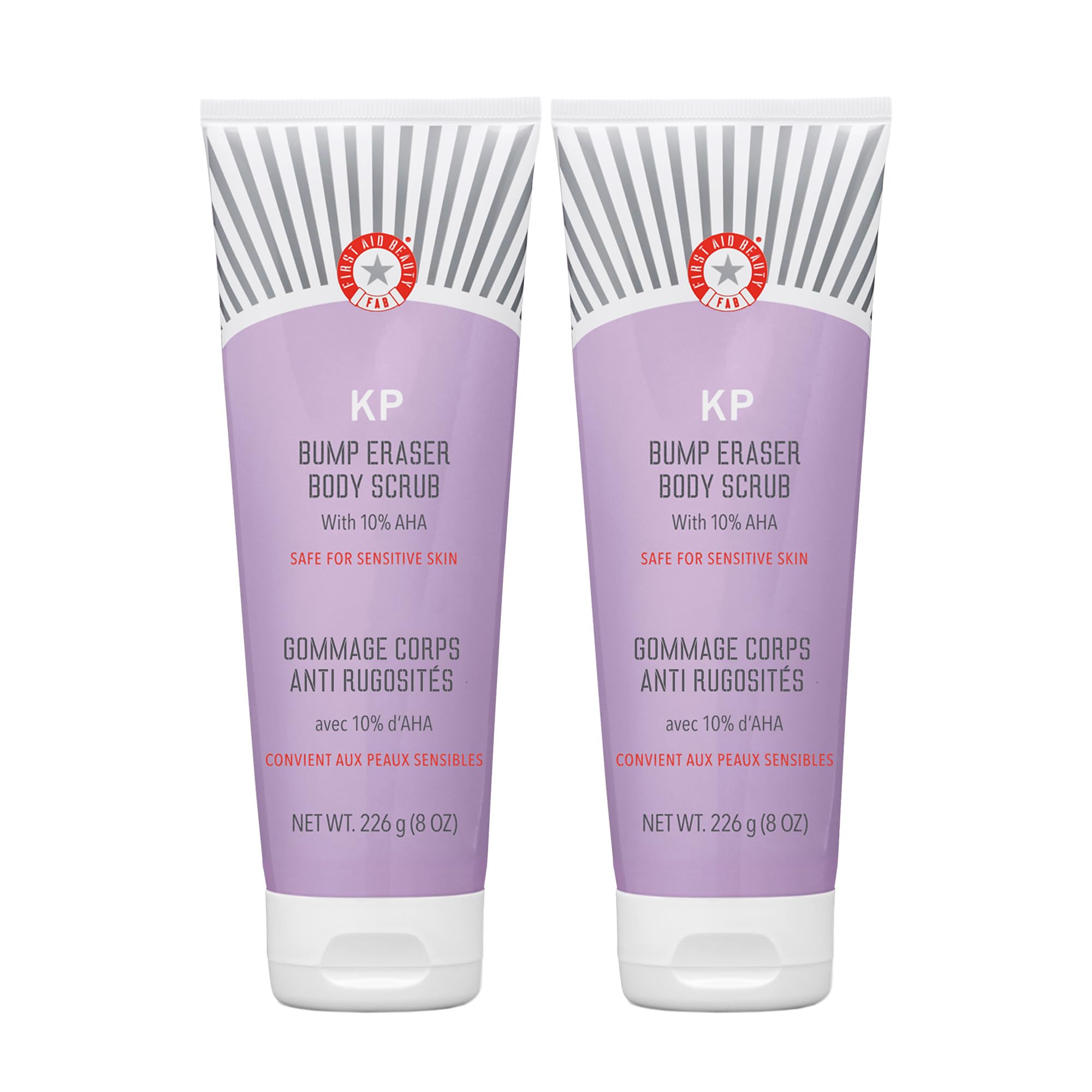 First Aid Beauty KP Bump Eraser dans emballage; gommage exfoliant doux prêt à tester