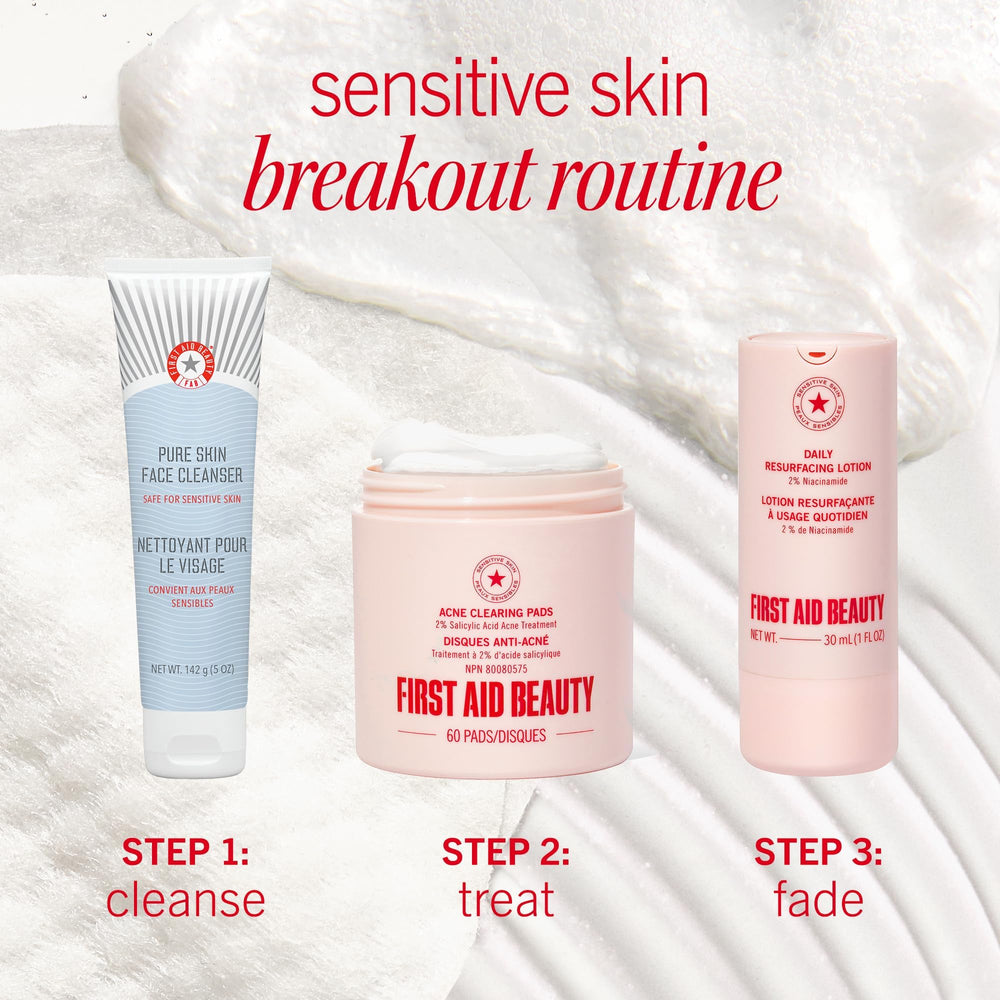 First Aid Beauty formule pH bas – douceur d'application et confort.