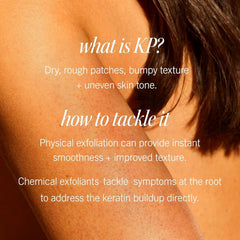 Étiquette lisible du KP Bump Eraser, informations claires sur les ingrédients