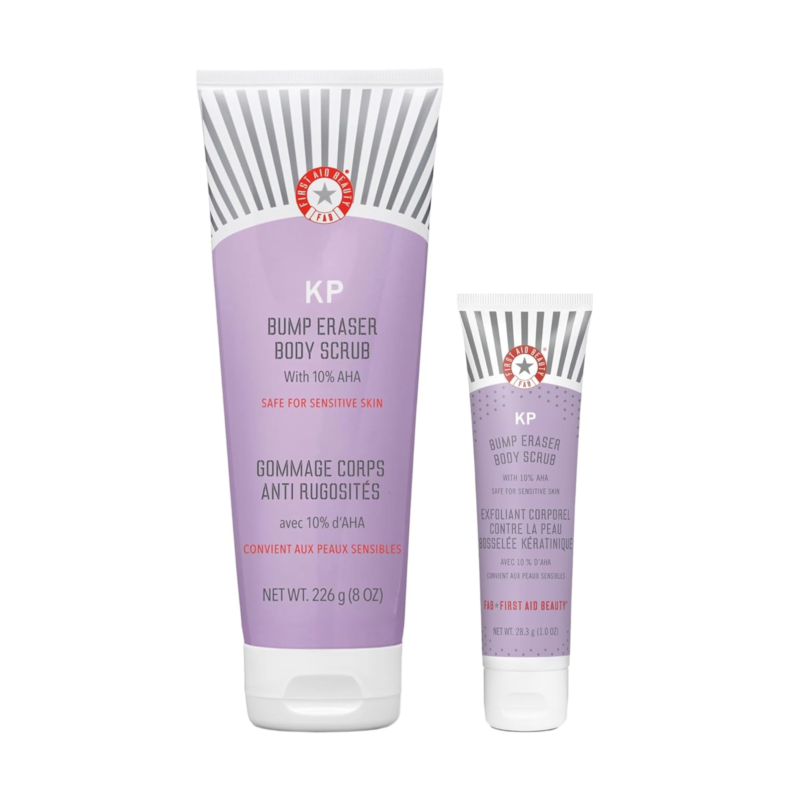 First Aid Beauty KP Bump Eraser dans un pot gommage corps pour peau plus lisse