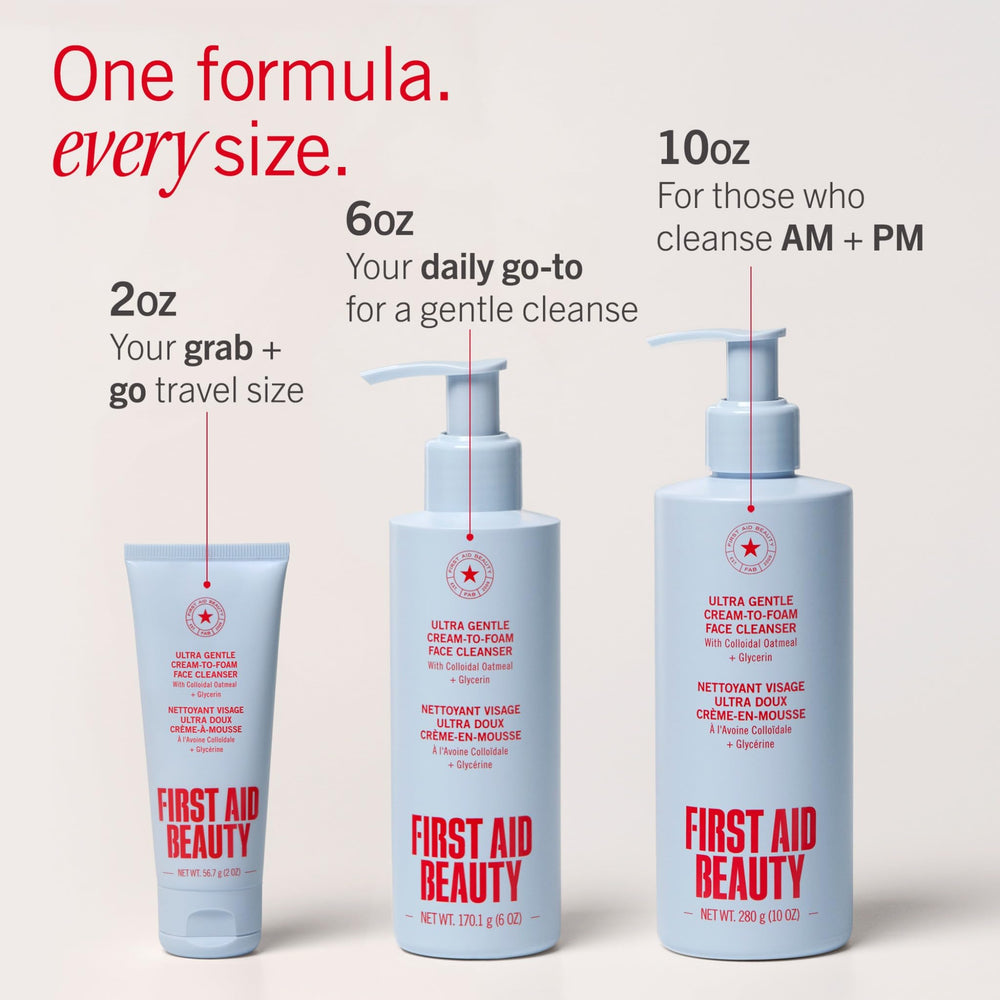 First Aid Beauty texture mousse douce qui purifie sans tiraillement.