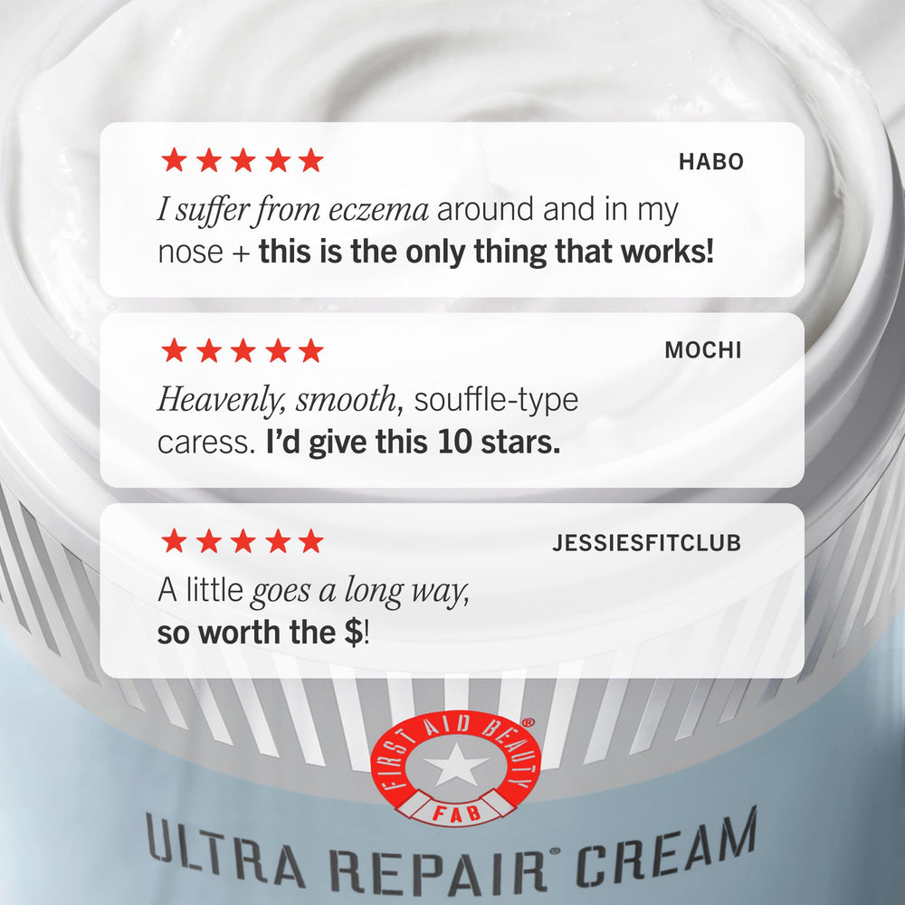 Sans alcool, Ultra Repair convient aux peaux sensibles