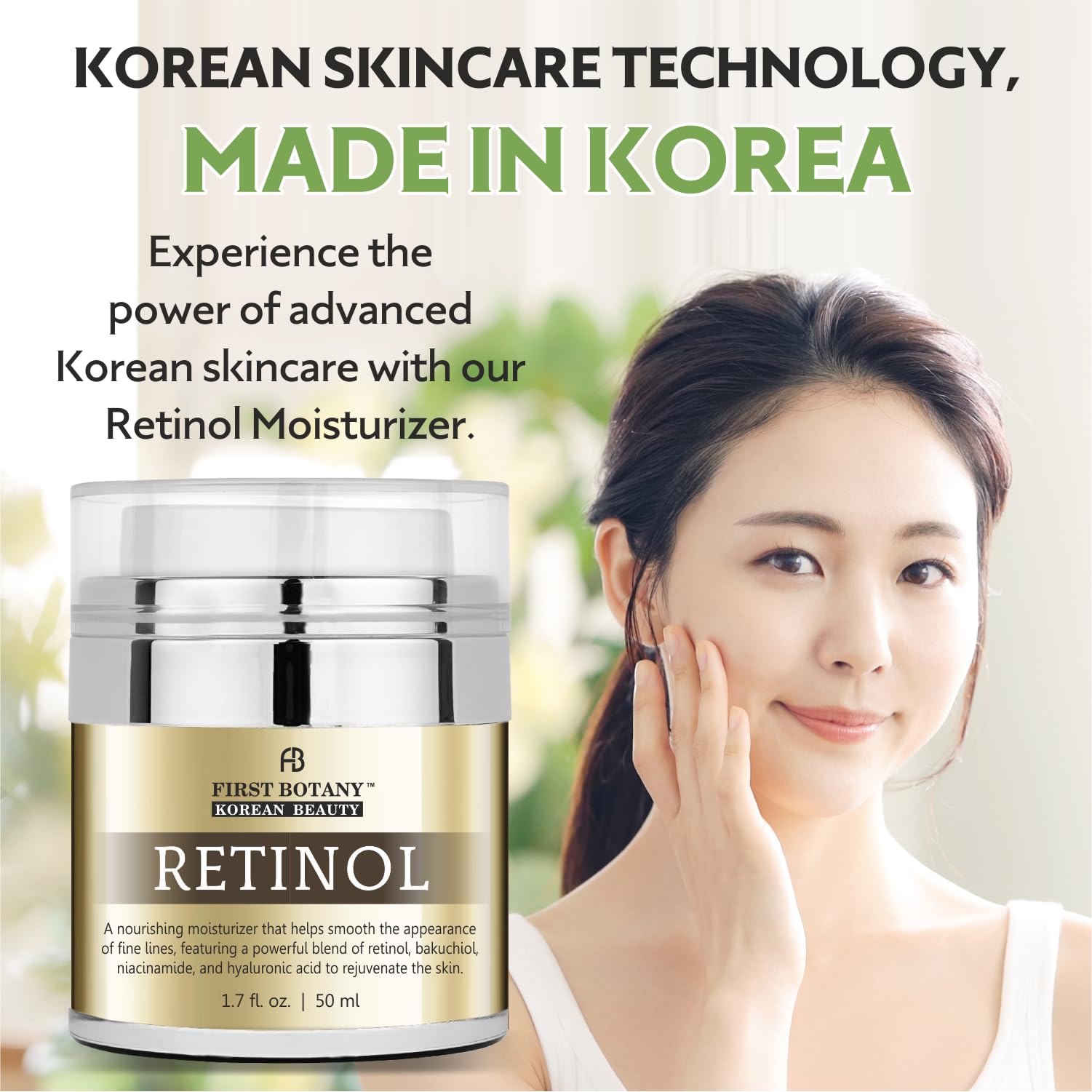 First Botany bakuchiol-niacinamide crème, amélioration douce de la texture.