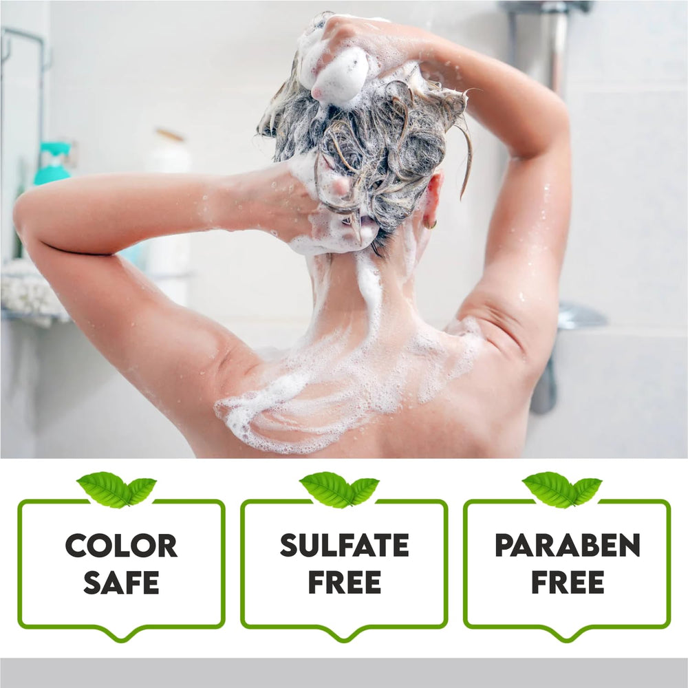 Cheveux brillants et démêlés facilement après les soins First Botany.