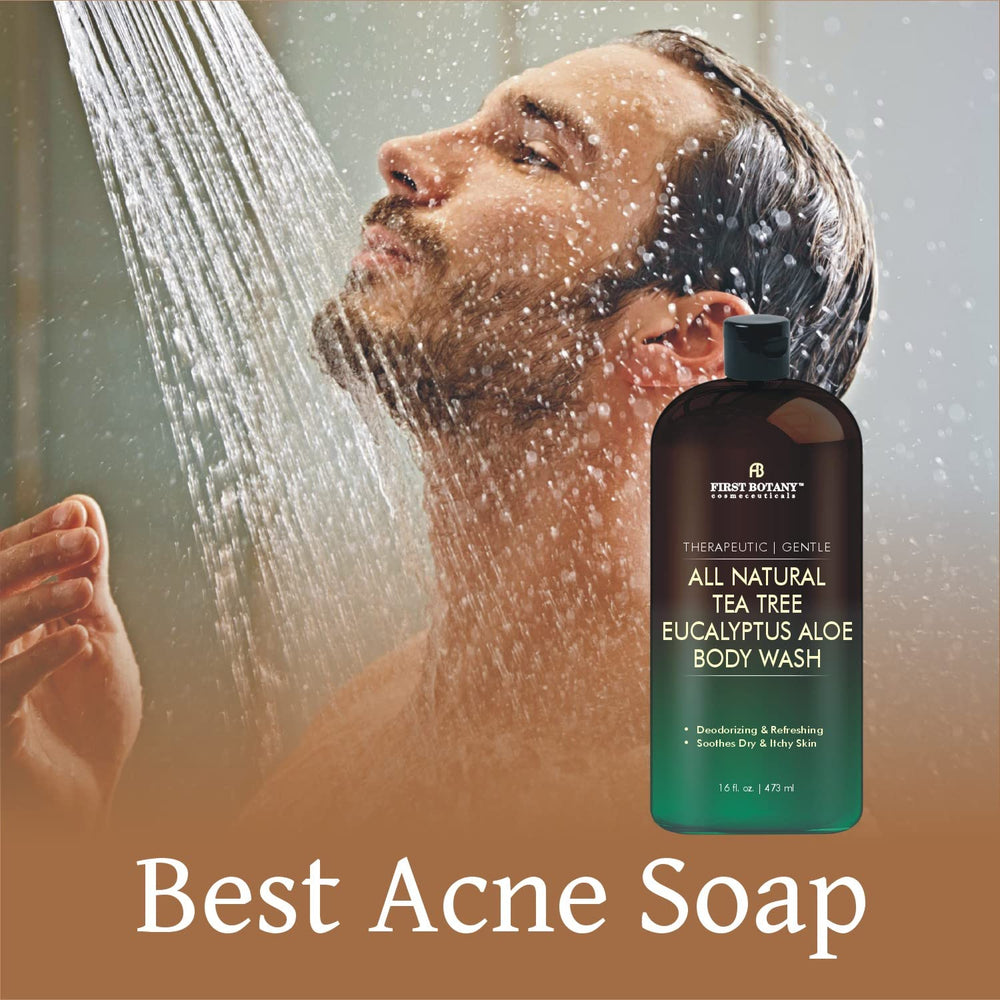 First Botany Gel Douche Tea Tree Eucalyptus – usage quotidien pour hommes et femmes.