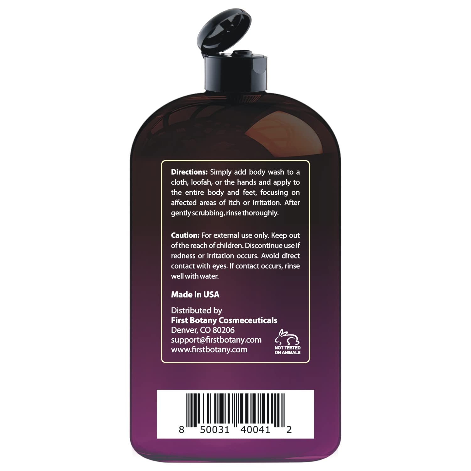 First Botany gel-douche-universel-homme-femme: adapté à tous les genres et usages quotidiens